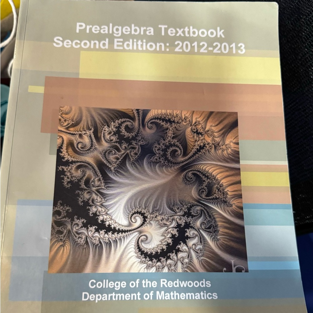 Prealgebra Textbook Second Edition